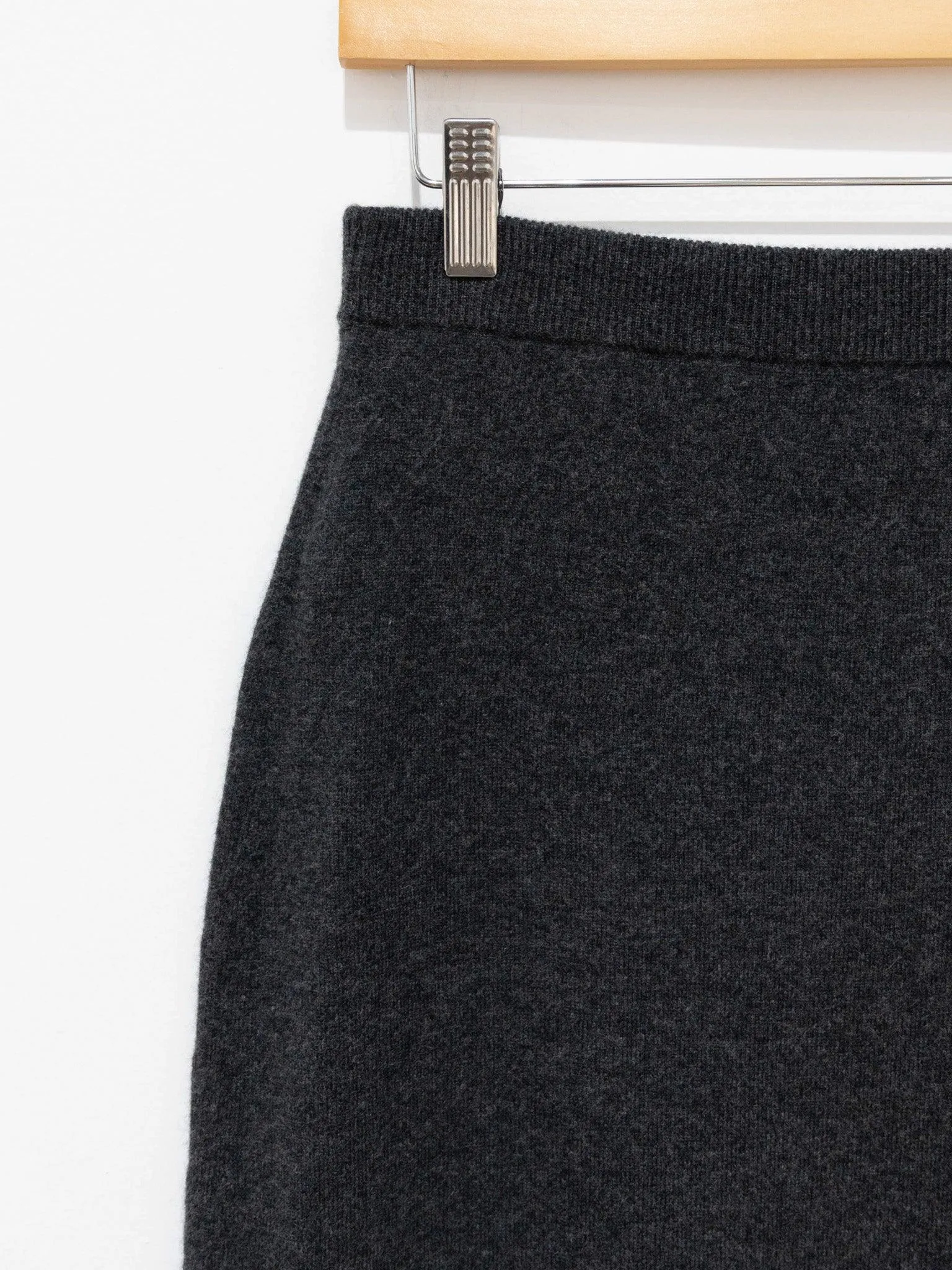 Wool Cashmere Skirt - Charcoal