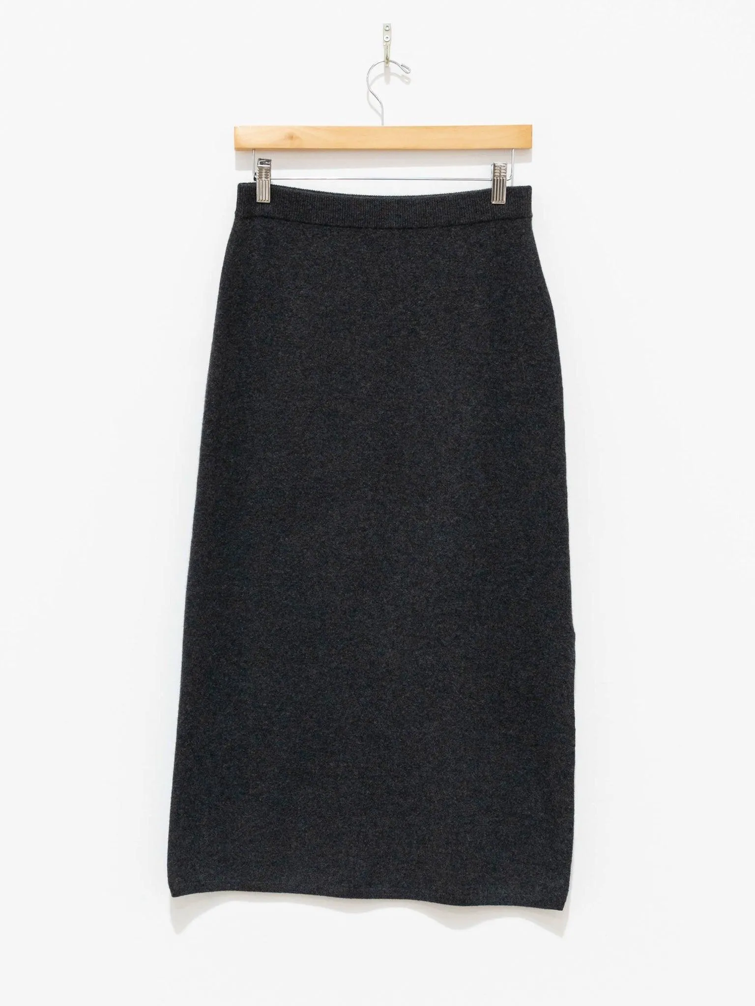 Wool Cashmere Skirt - Charcoal