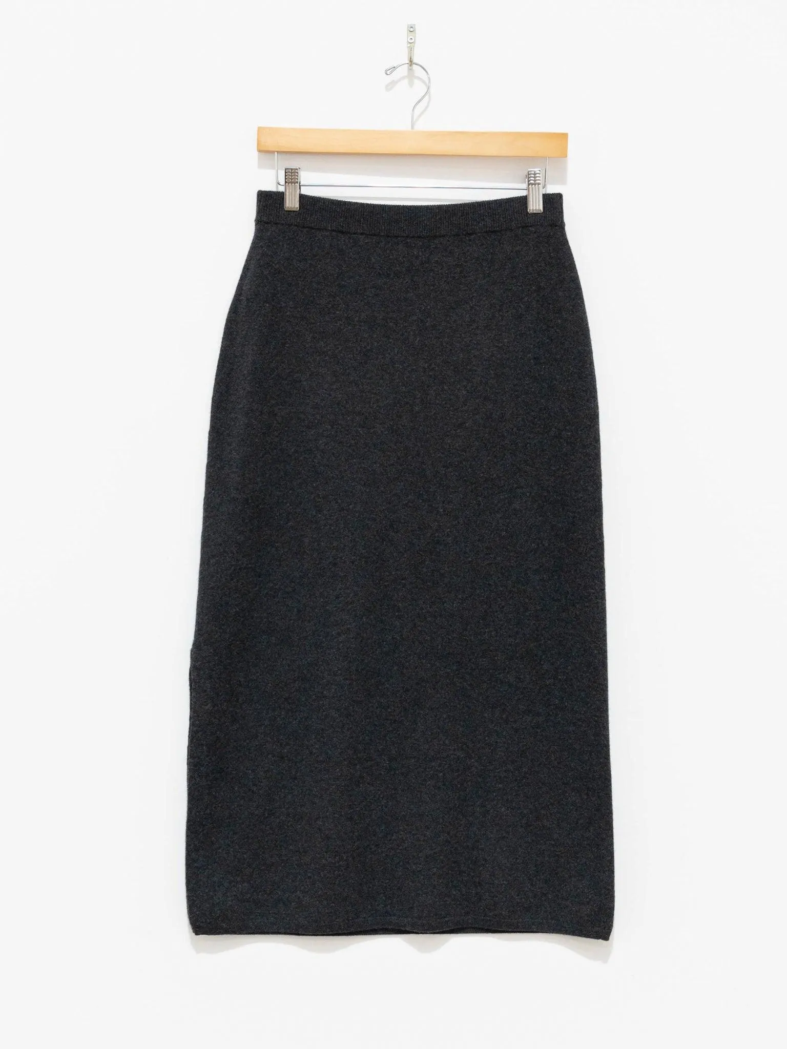 Wool Cashmere Skirt - Charcoal