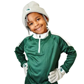 Youth Michigan State Knit Beanie and Glove Set