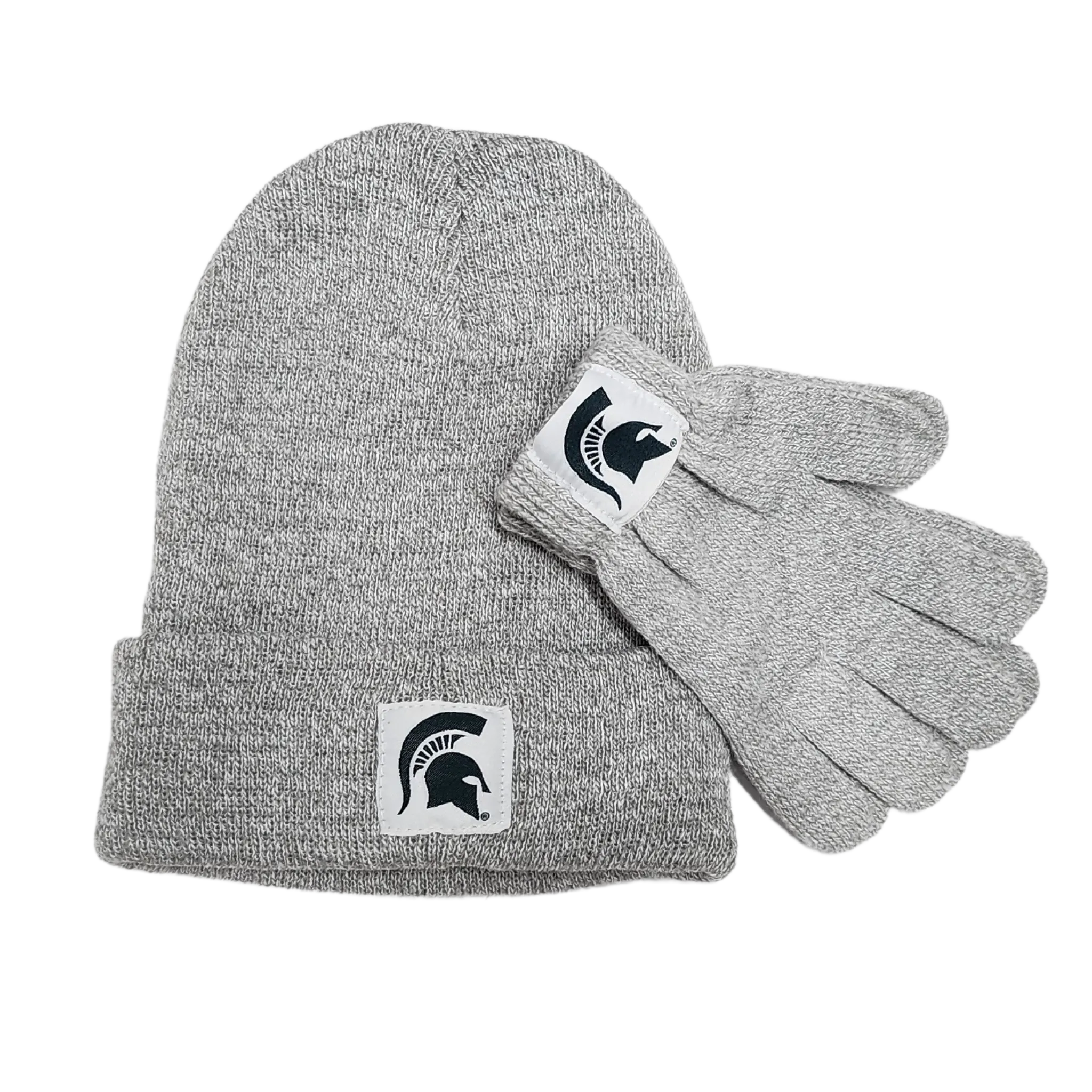 Youth Michigan State Knit Beanie and Glove Set