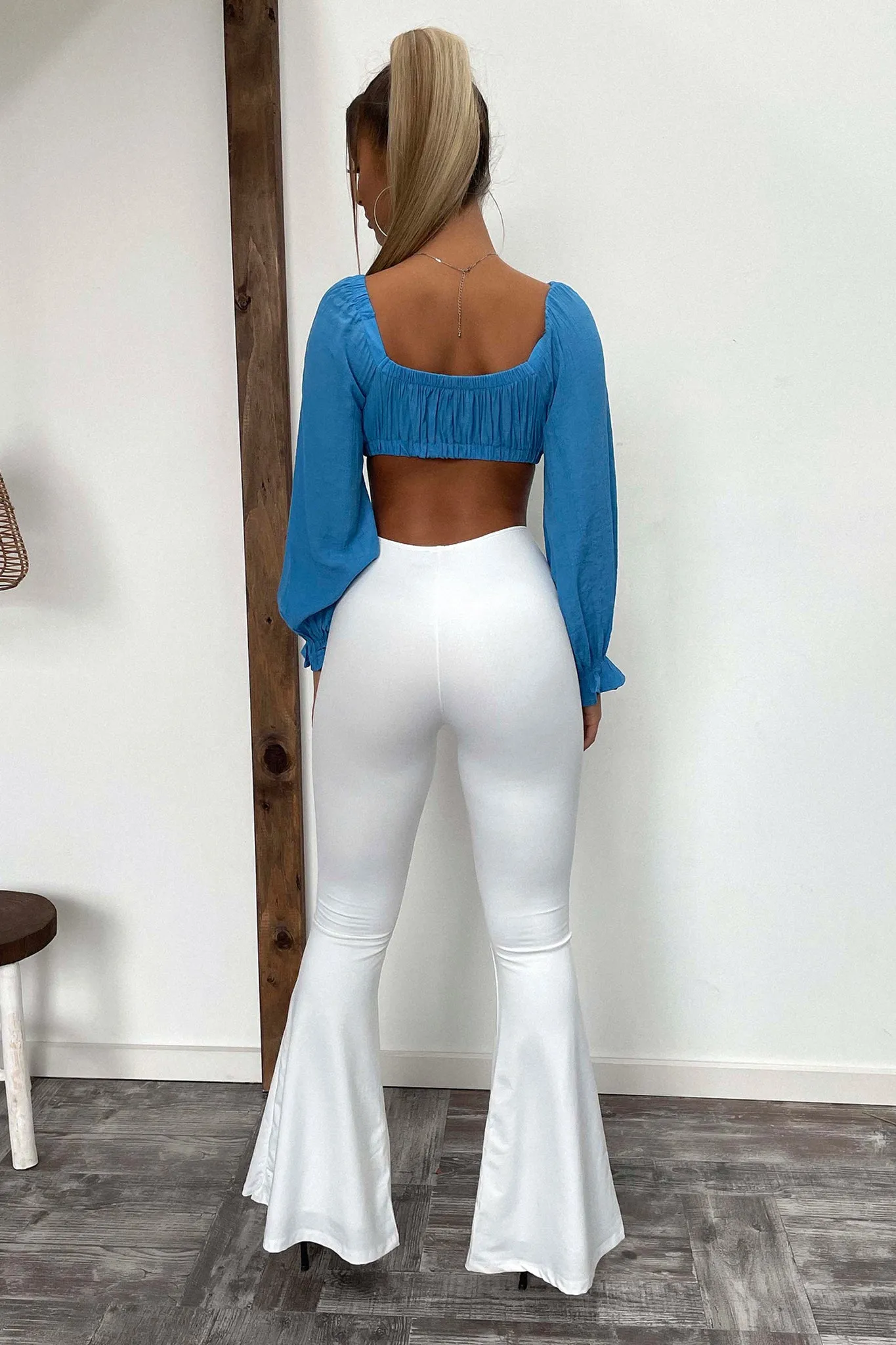 Zoya Flare Pants - White